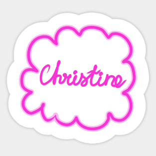 Christine. Female name. Sticker